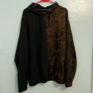 Half Bleach Dyed Hoodie
